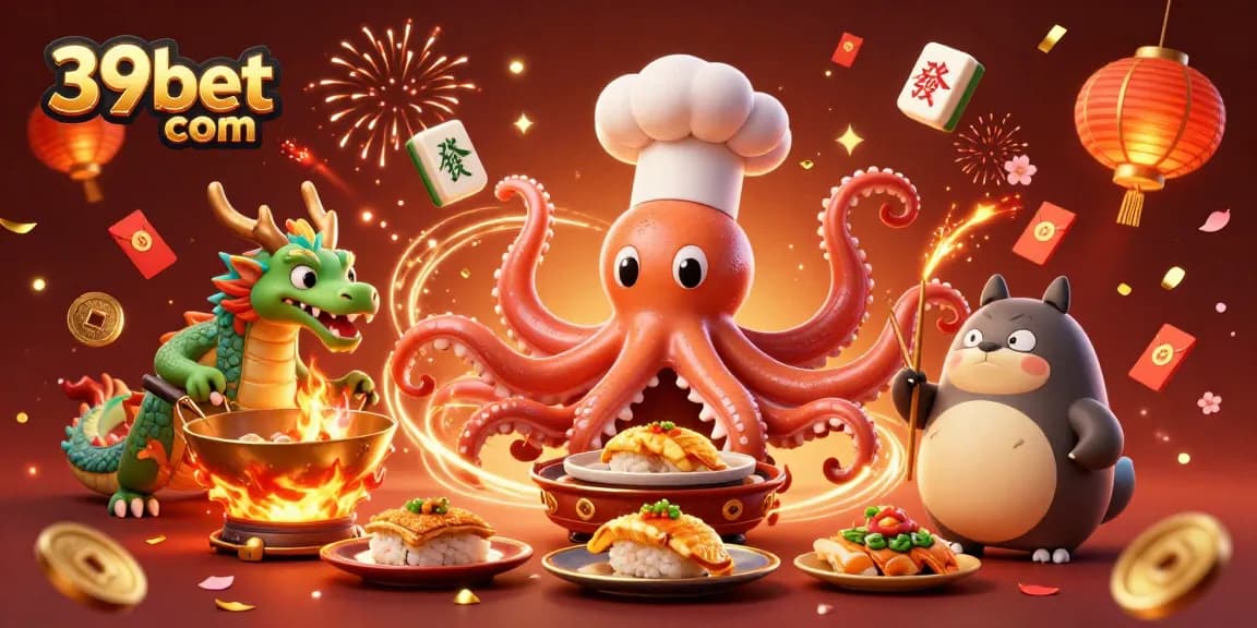 Join the excitement of gambling at 39bet com with dragon-themed 3D illustration and vibrant casino elements.
