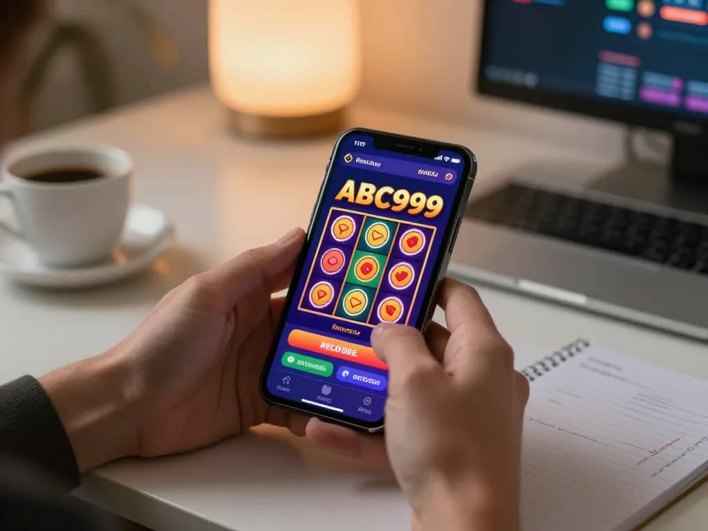 Player engaging with ABC999 mobile app for an immersive betting experience