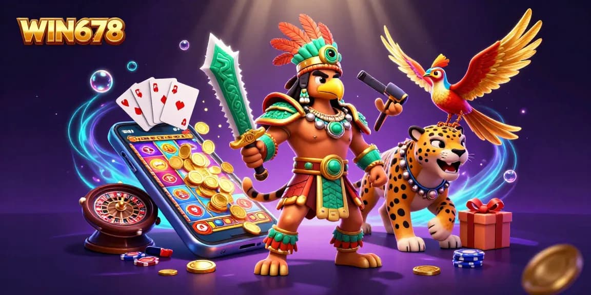 Experience thrilling game action at WIN678 with vibrant slot games and engaging characters.