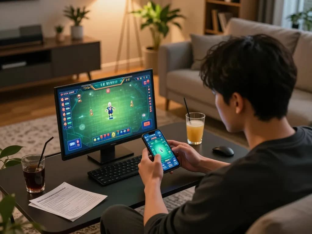 Tai Xiu gameplay on smartphone, showcasing a user engaged in online gaming with strategic notes