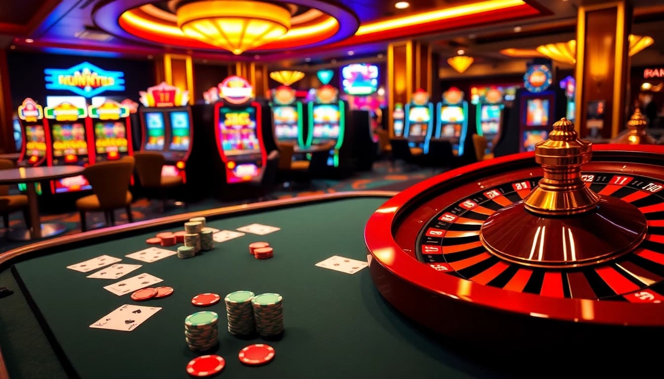 Engage in Đăng Ký Nhà Cái 68VIP with an exciting casino scene featuring poker chips and roulette.