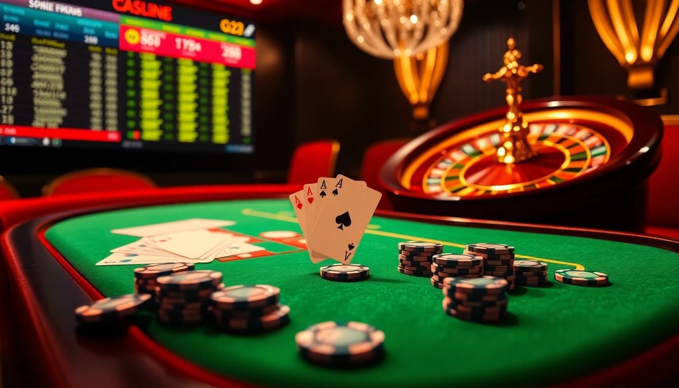 Experience thrilling gameplay at g28.com with vibrant poker tables and dazzling roulette wheels.