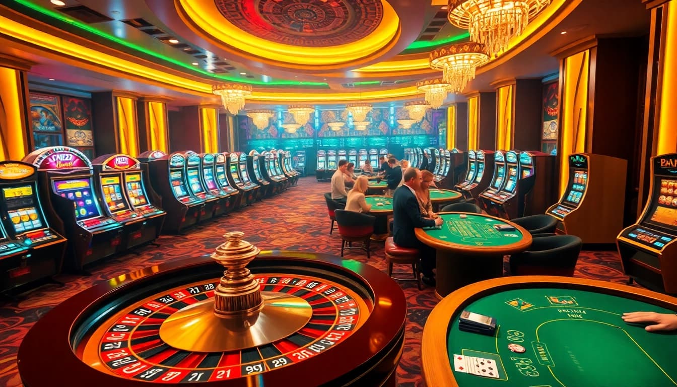Excited players engaging at PH222's luxurious casino tables with vibrant atmosphere.