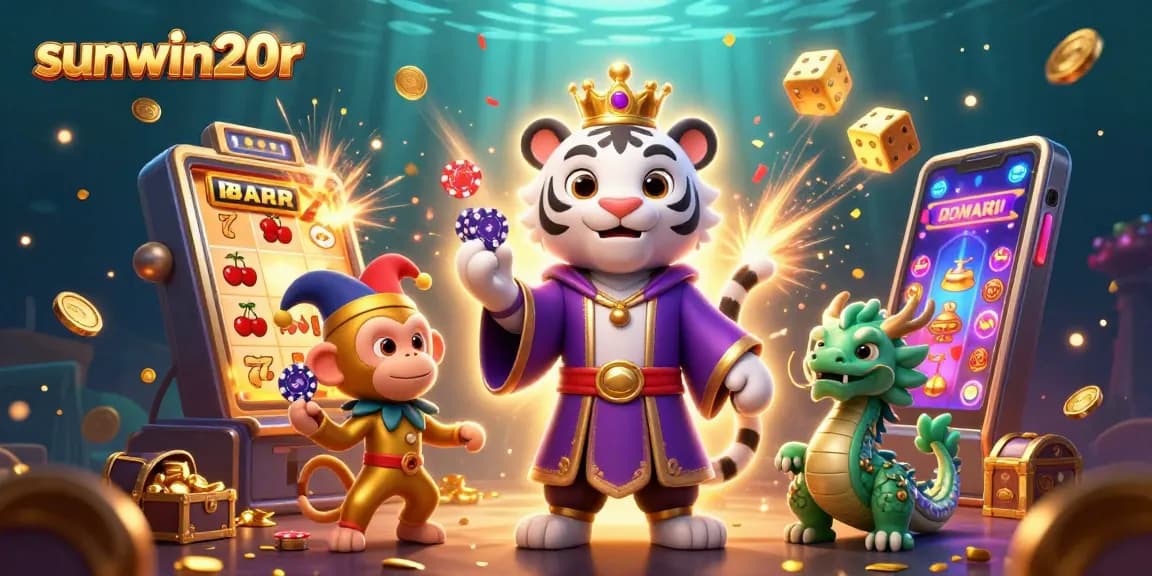 Experience the thrill of winnings with sunwin20r in a vibrant 3D casino scene filled with excitement.