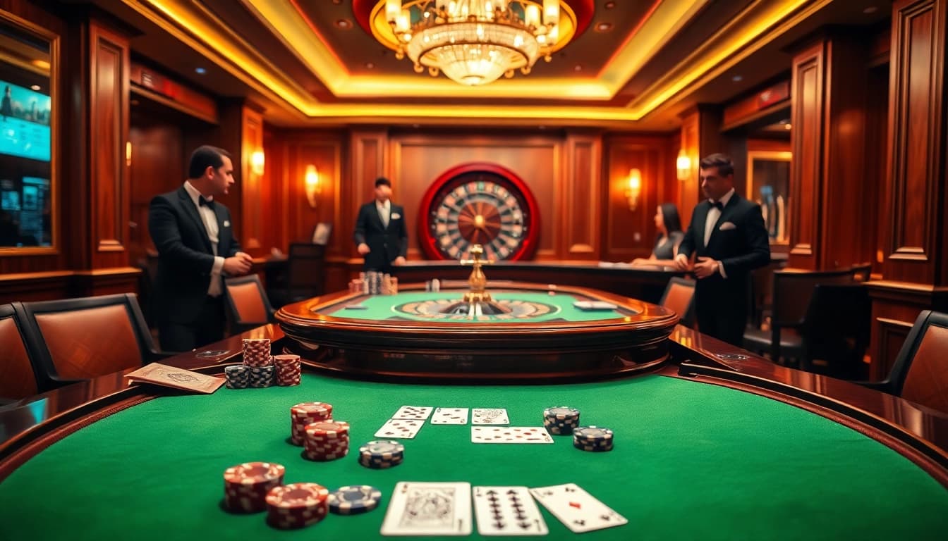 Experience the excitement with 32WIN at a vibrant poker table filled with action.