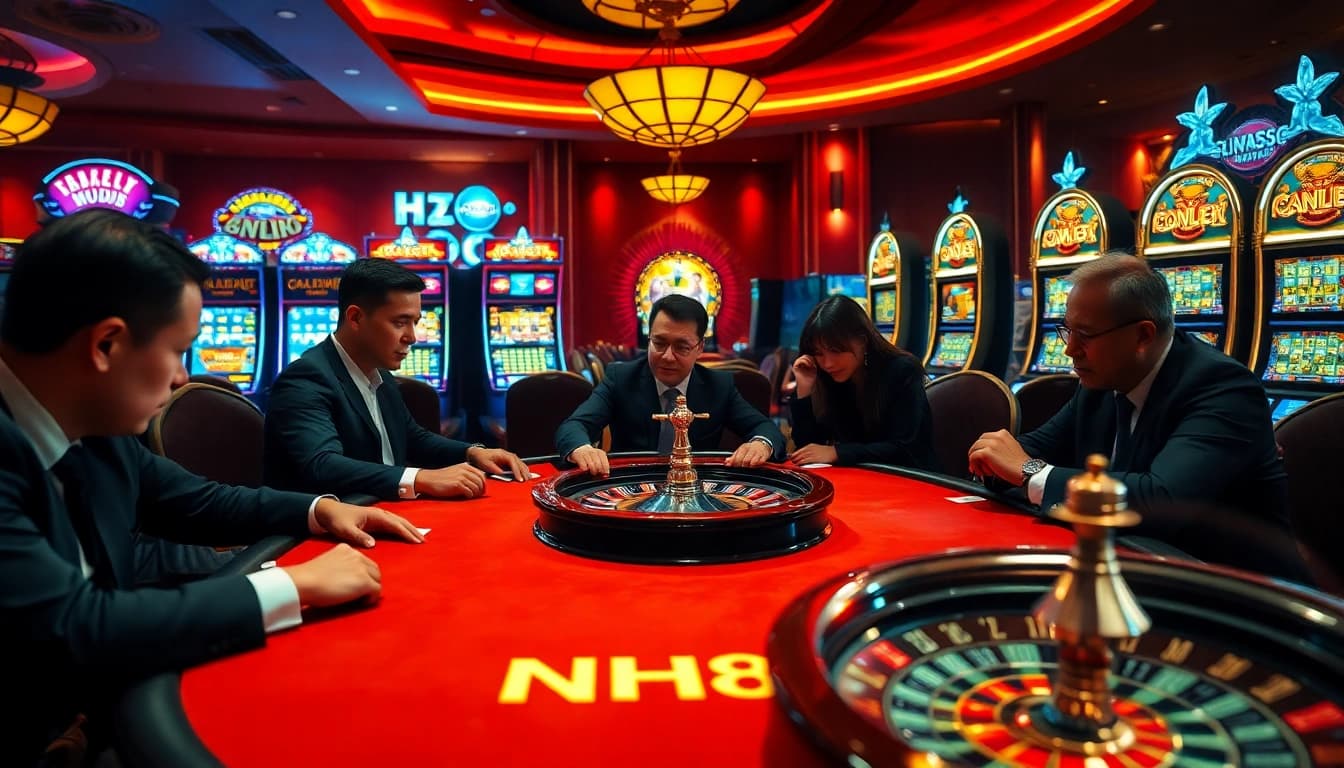 Experience thrilling poker action at NH88 with players and high-stakes excitement on display.