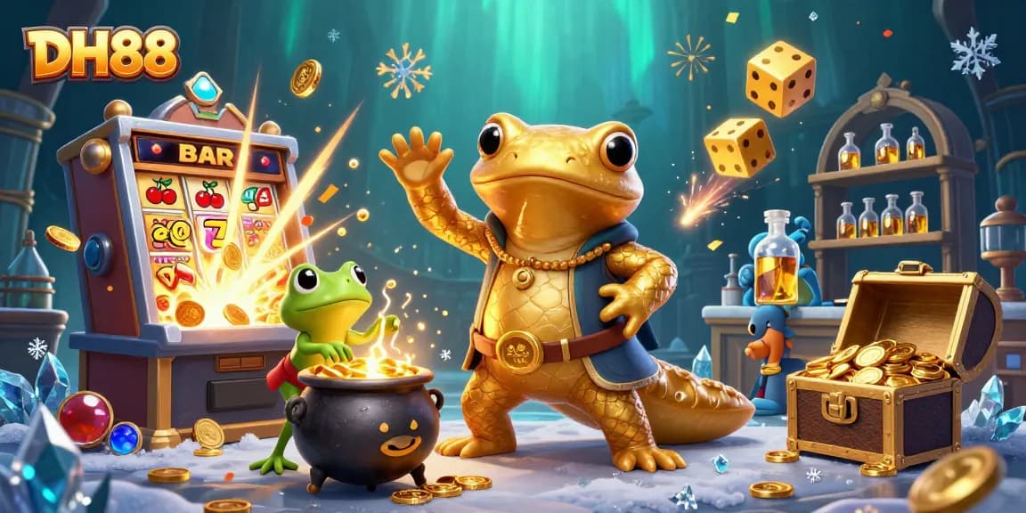 Experience thrilling wins at DH88 with a golden alchemist transforming base metals into coins.