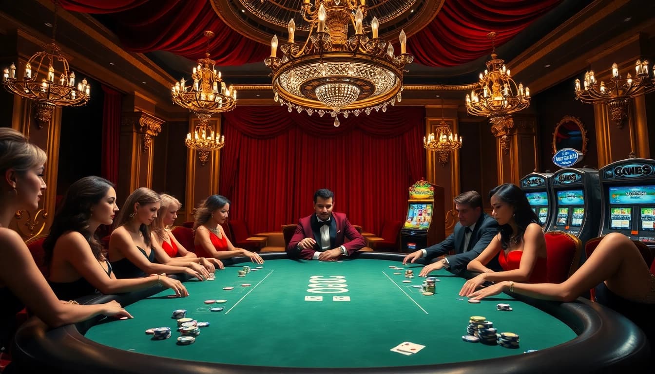 Experience the thrilling atmosphere of king 88 with vibrant poker action and luxurious casino ambiance.