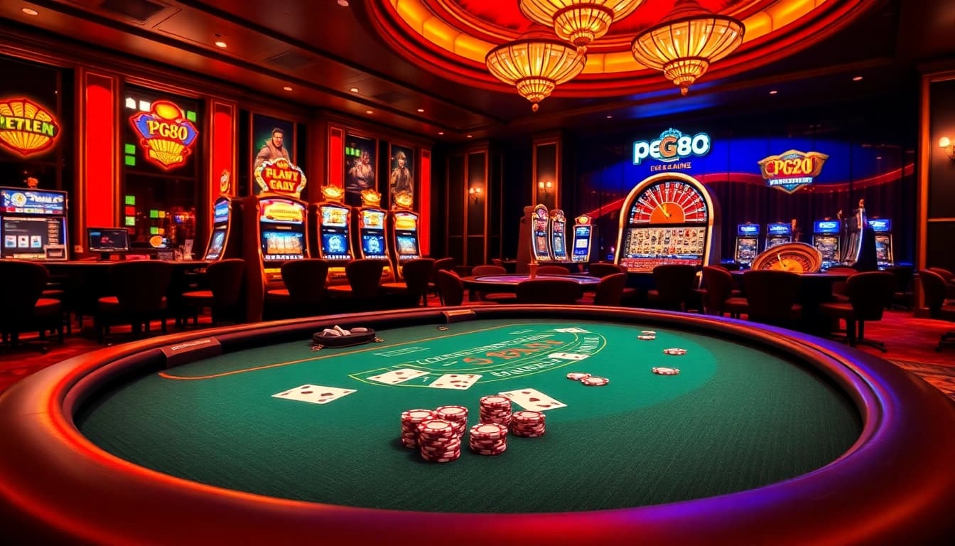 Experience thrilling gameplay at PG88 with vibrant cards and casino elements.