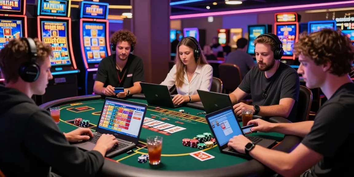Players enjoying credit card casinos at https://scoarch.org.uk with vibrant gaming tables and dynamic atmosphere.