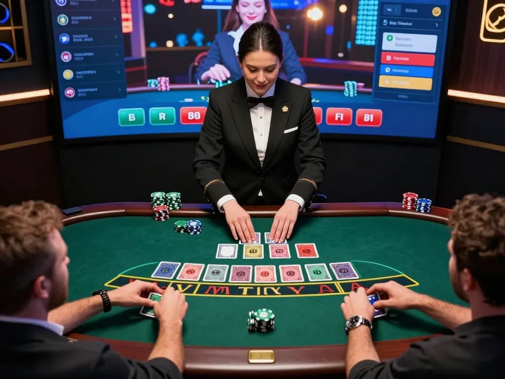 Engaging live online blackjack game featuring professional dealer and players using KO 66 strategies.