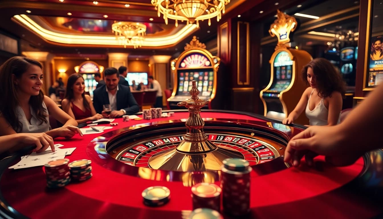 Experience the excitement of 88xx with players engaged at a luxurious casino table.