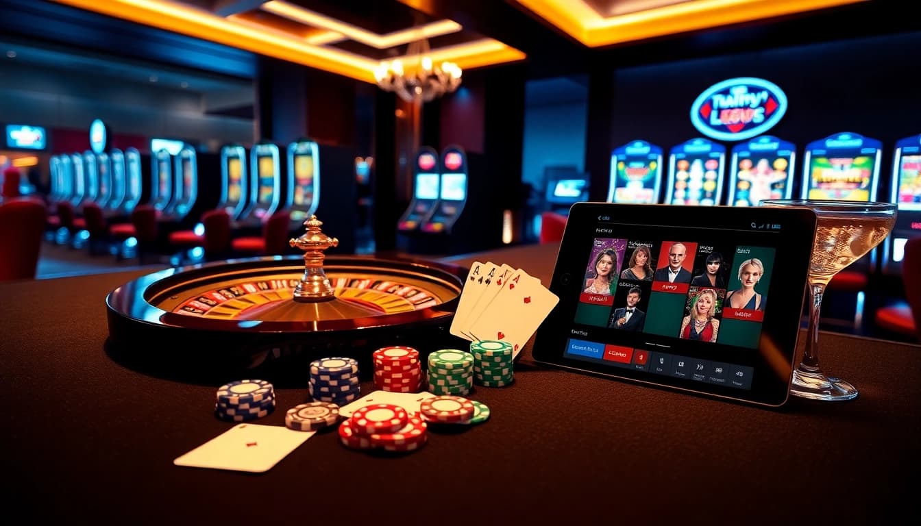 Experience the excitement of https://lc88comm.com/ with a luxurious gaming table featuring roulette and poker elements.
