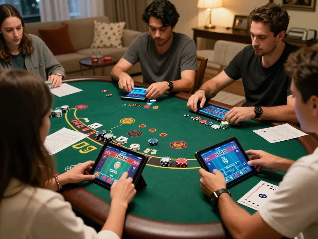 Engaged players enjoying live dealer blackjack on XXGG's online casino platform