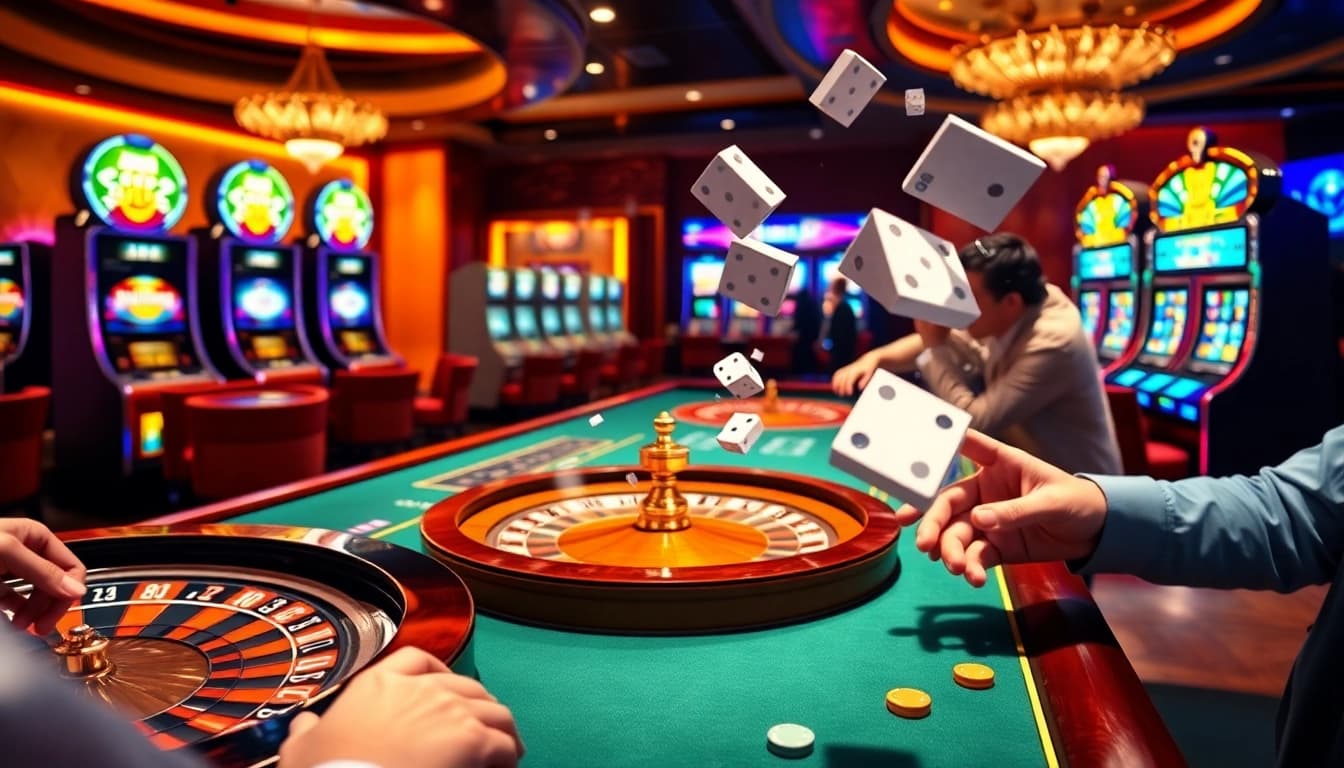 Experience the thrill of betting at a vibrant casino environment at XX88.com with engaging games.