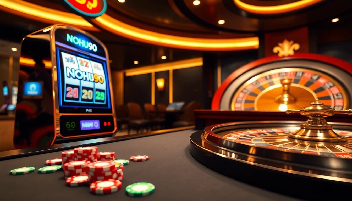Witness the excitement of NOHU90 with vibrant online casino gaming visuals.