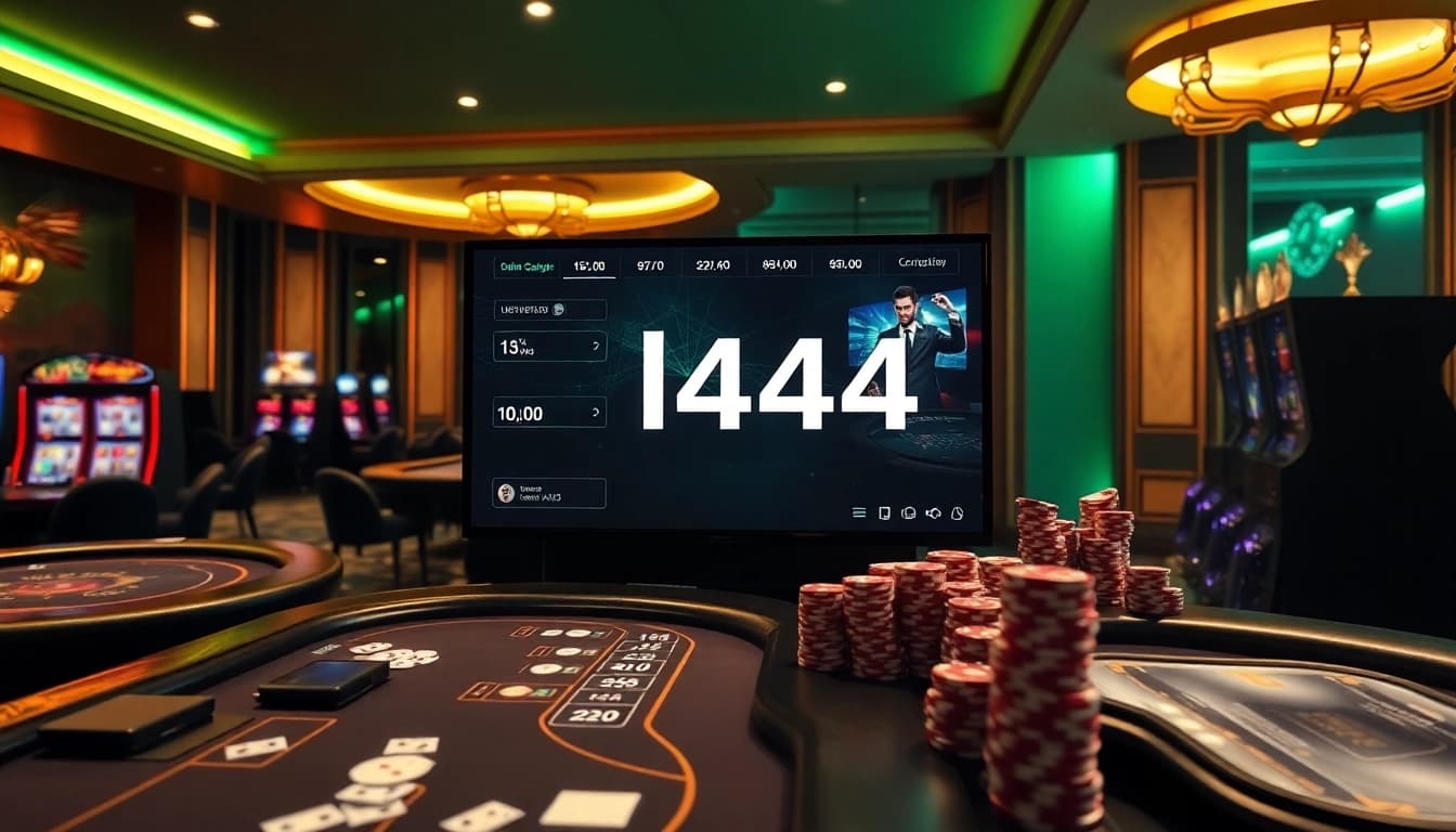 L444 players enjoying a thrilling casino experience with vibrant tables and interactive online games.