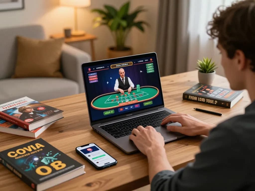 Player engaging in live gaming with O8 SOCIAL app visible, showcasing an immersive online gambling experience