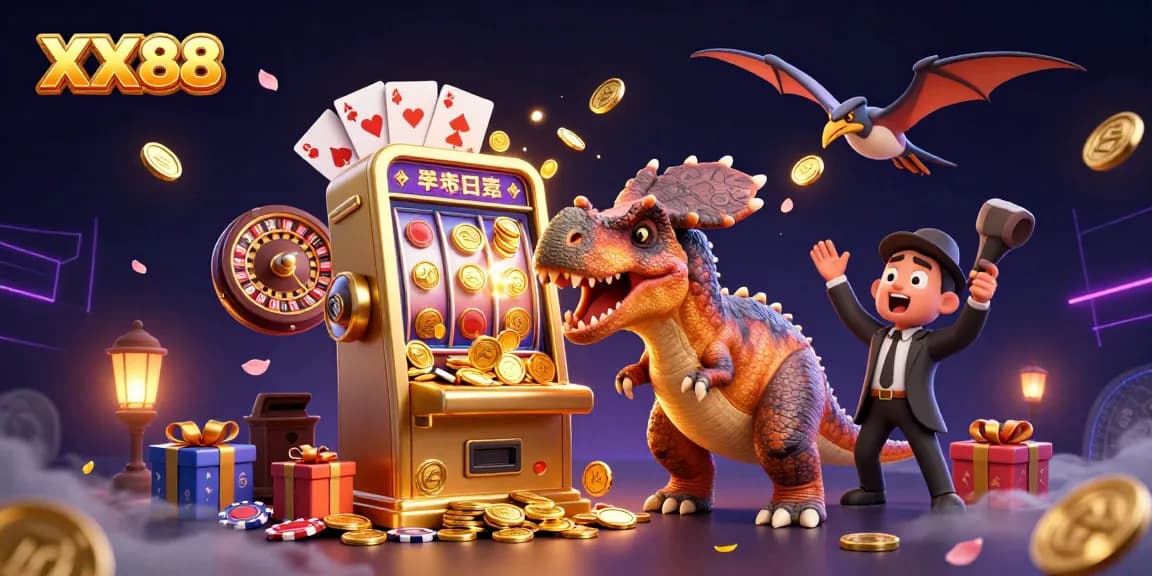 XX88's pachycephalosaurus wins jackpot coins at a dynamic casino setting!