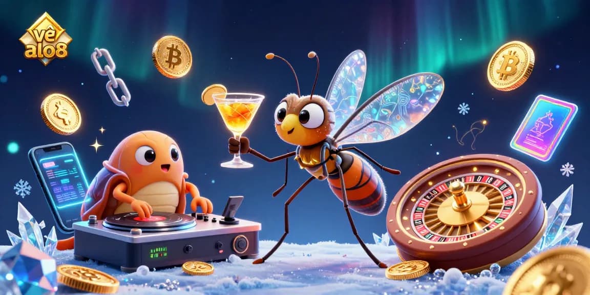Experience thrilling moments at về alo8 with casino-themed digital art showcasing a vibrant 3D scene.