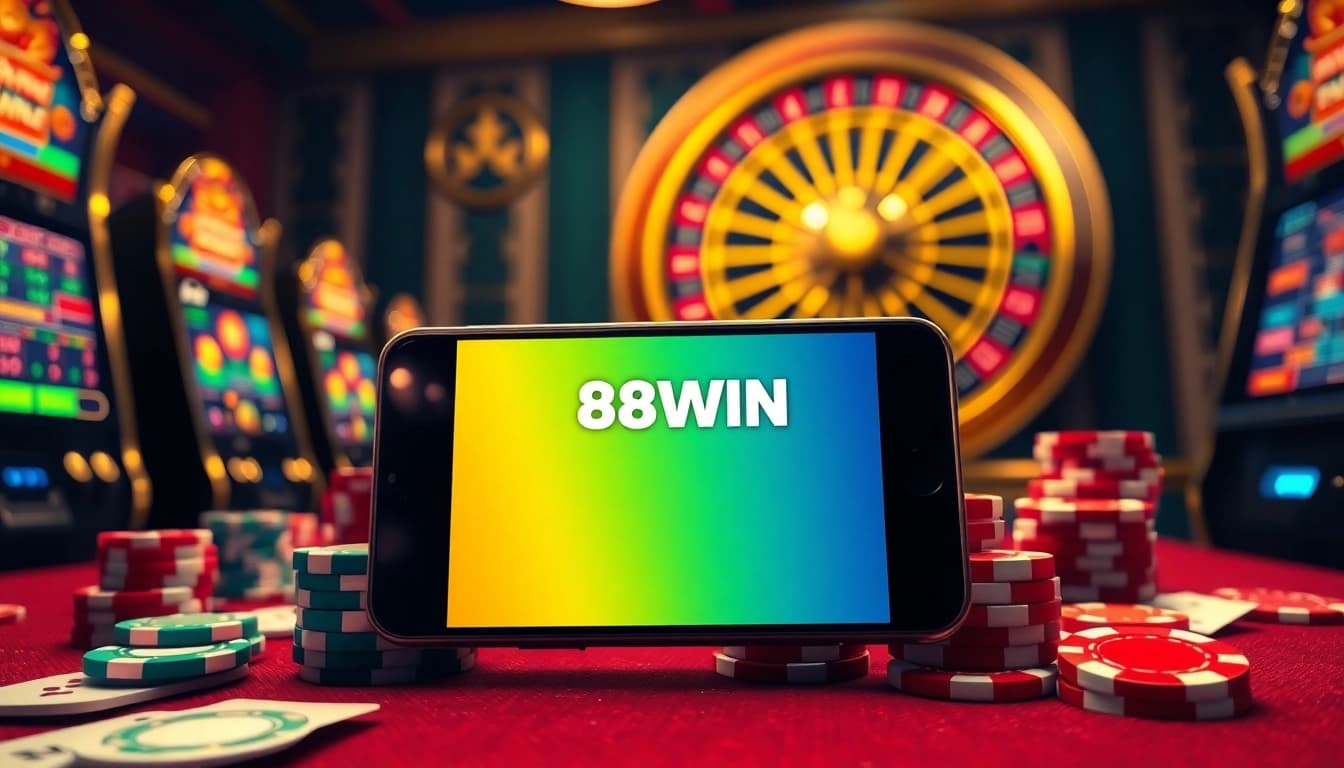 Experience seamless gaming with the 98wins.co.com app featuring vibrant casino elements.