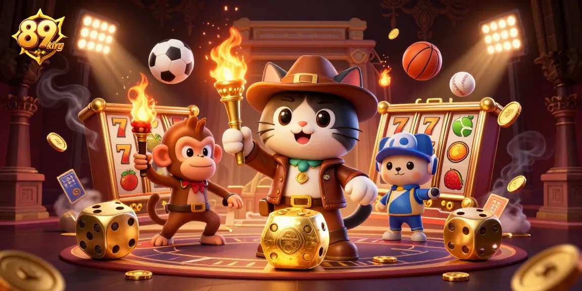 89king reveals casino treasures with a quirky archaeologist cat and dynamism in a lively temple