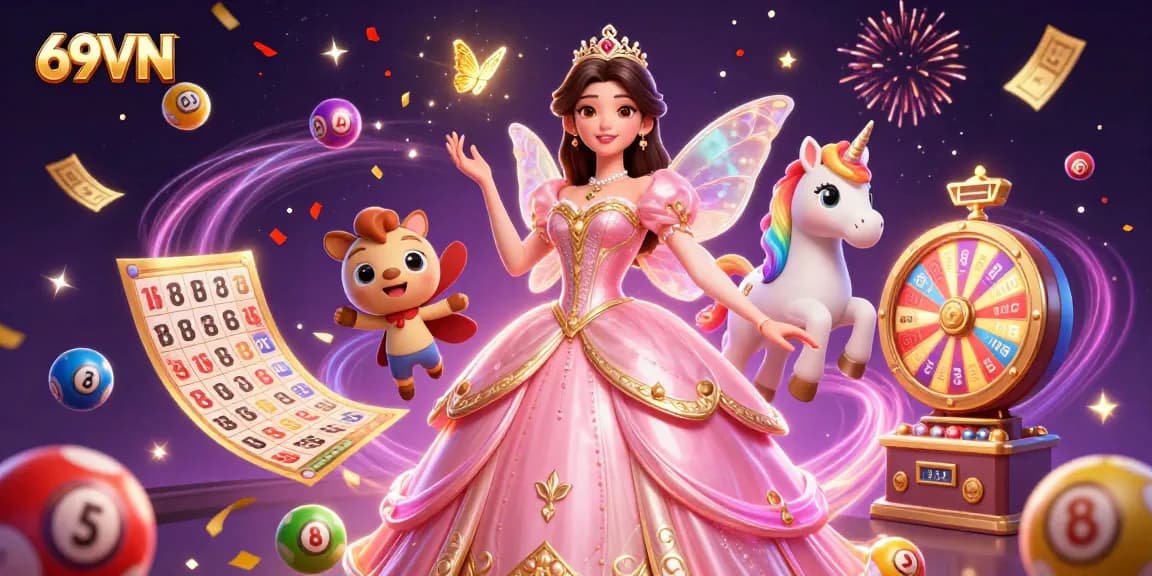 Win big with 69VN's vibrant casino scene featuring colorful lottery elements and winning opportunities.