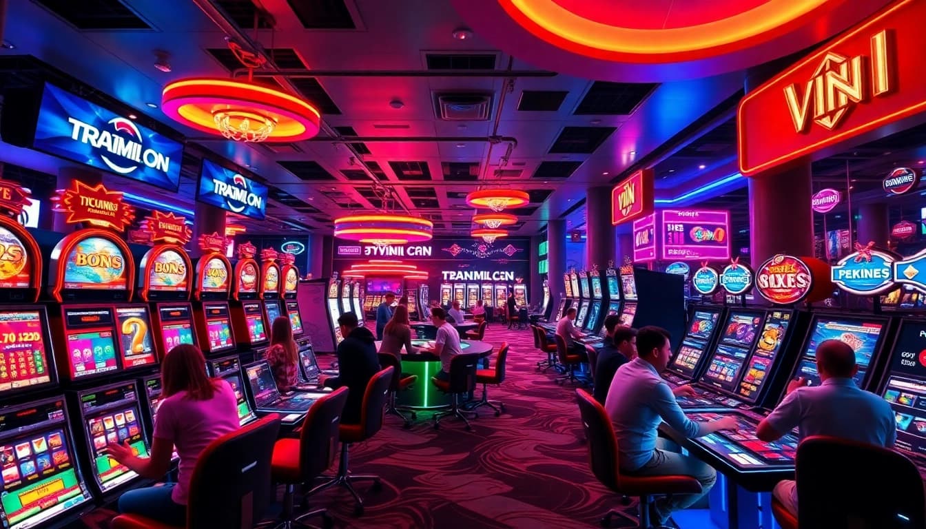 Dynamic online gaming scene at 69 VN 11, showcasing slots, poker, and sports betting excitement.