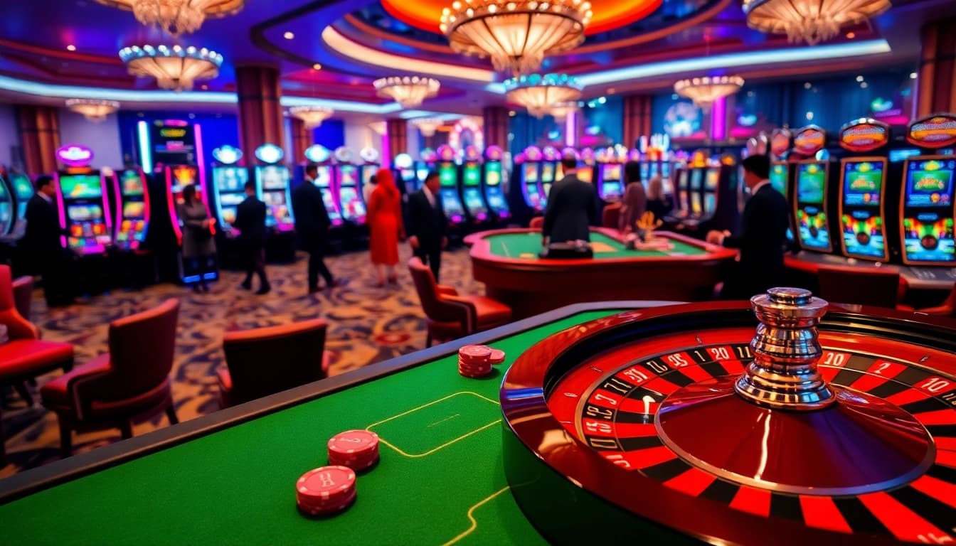 Experience excitement at https://mm88.report/ with luxurious casino visuals featuring roulette and poker action.