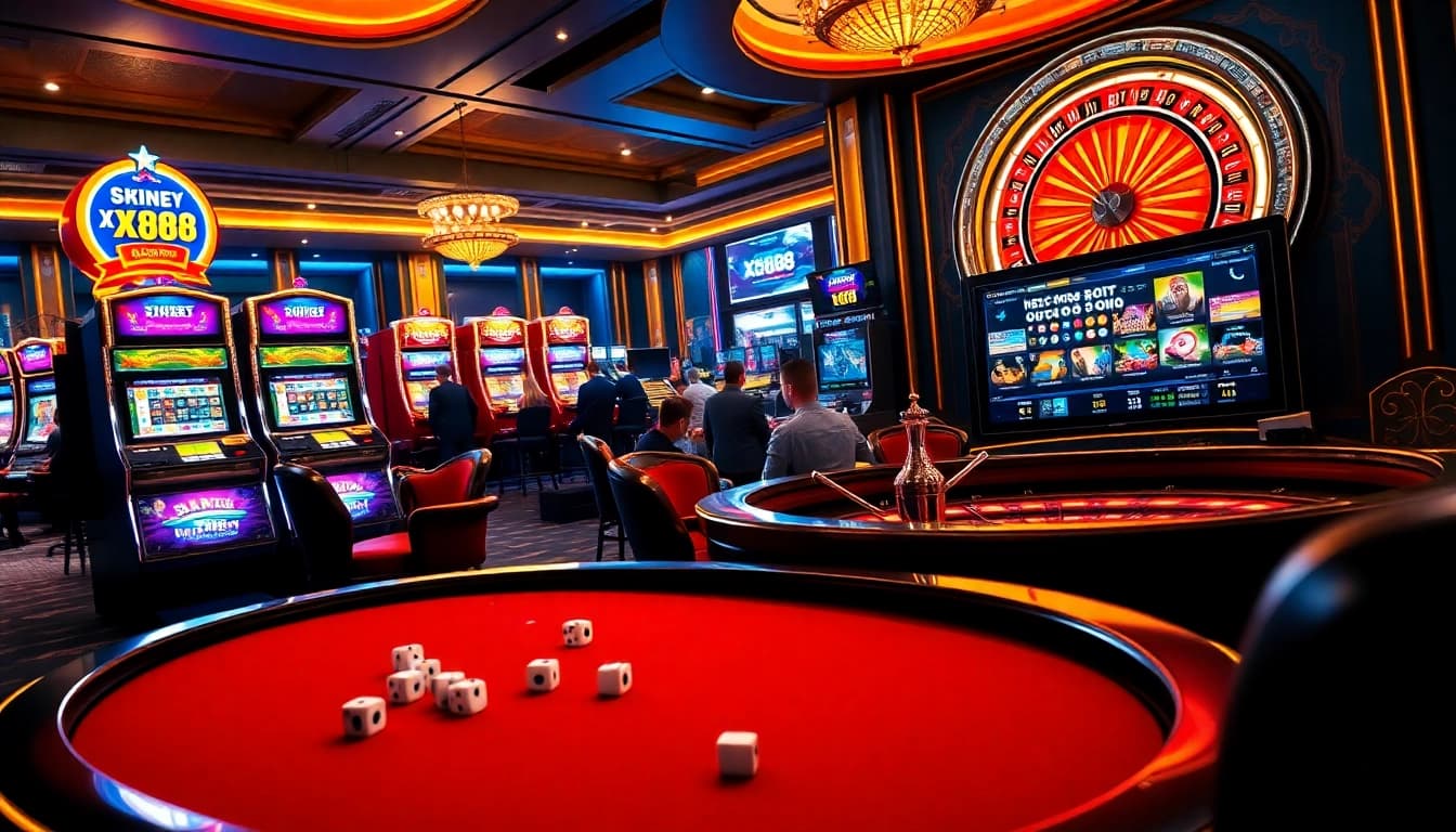 Engage with XX88's thrilling casino atmosphere at a vibrant poker table.