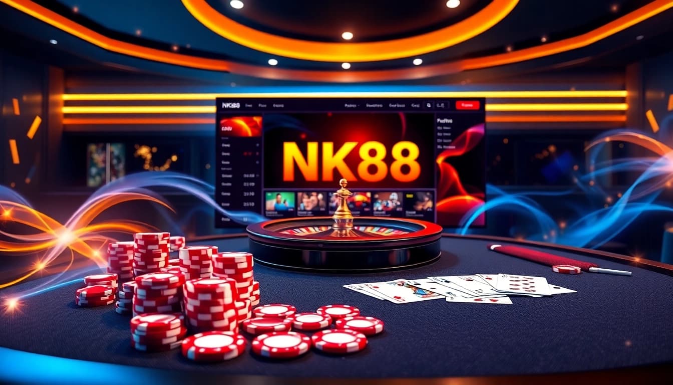 Experience thrilling gameplay at NK88 online with vibrant casino visuals and sleek design.