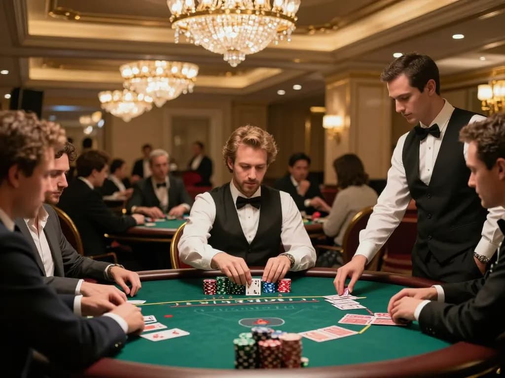 Experience an exciting baccarat game at https://go8.agency/, featuring intense gameplay and a luxurious casino atmosphere.
