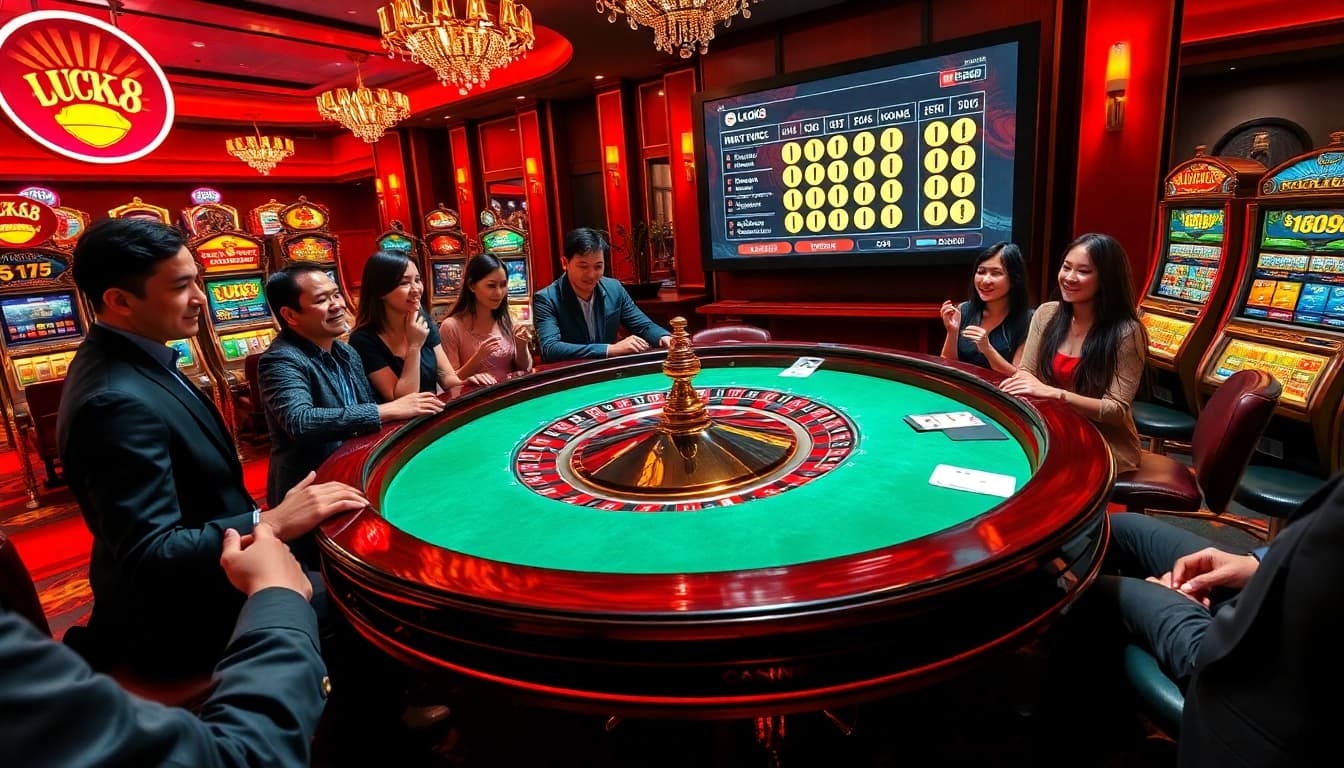 Experience the thrill of betting at Trang chủ LUCK8 with an exciting casino environment filled with players.