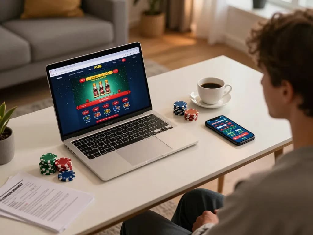 Enjoying an engaging gaming session on f168 with strategic betting and cozy home atmosphere.