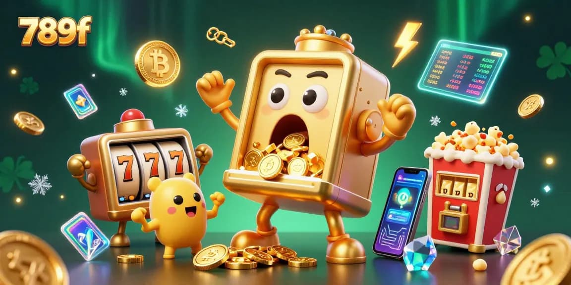 Experience thrilling wins with 789f as golden slot machines celebrate jackpot moments in a vibrant casino atmosphere.