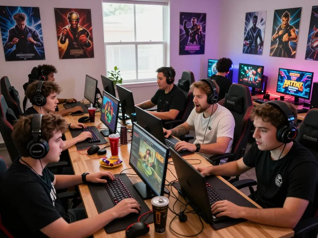 Gamers participating in online gaming and betting at https://gg88.mov/ showcasing intense focus and excitement.