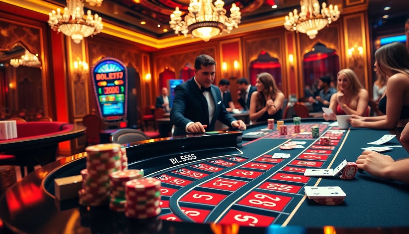 Witness the excitement of gambling at BL555 with luxurious casino elements and thrilling gameplay.