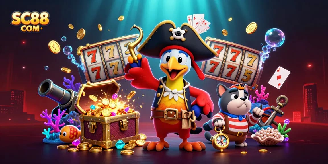 Experience thrilling wins at SC88 COM with vibrant 3D casino game elements and colorful visuals for players.