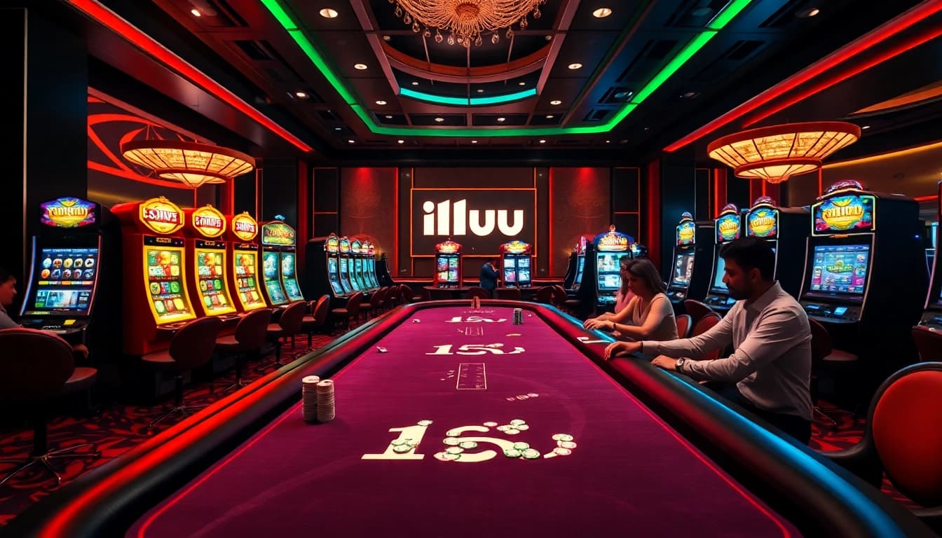 11uu players engaging in an exciting casino environment with vibrant tables and dynamic gaming.