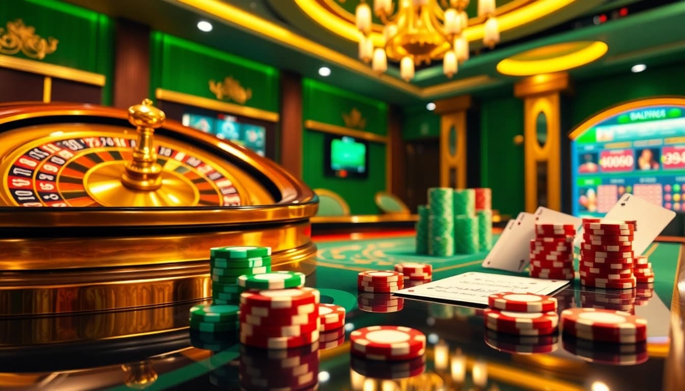 Engaging online gambling scene showcasing exciting games at https://okfun.cn.com/ with vibrant casino visuals.