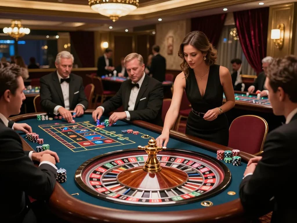 22WIN captures thrilling roulette gameplay with players immersed in the action.