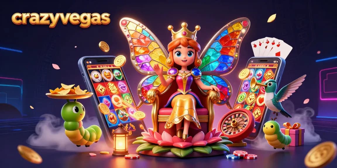 Experience the magic of crazyvegas with a vibrant casino scene filled with action!