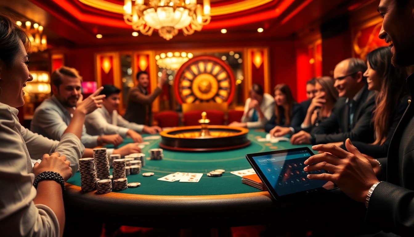 Experience thrilling gameplay at Sunwin's luxurious poker table with vibrant chips and cards.