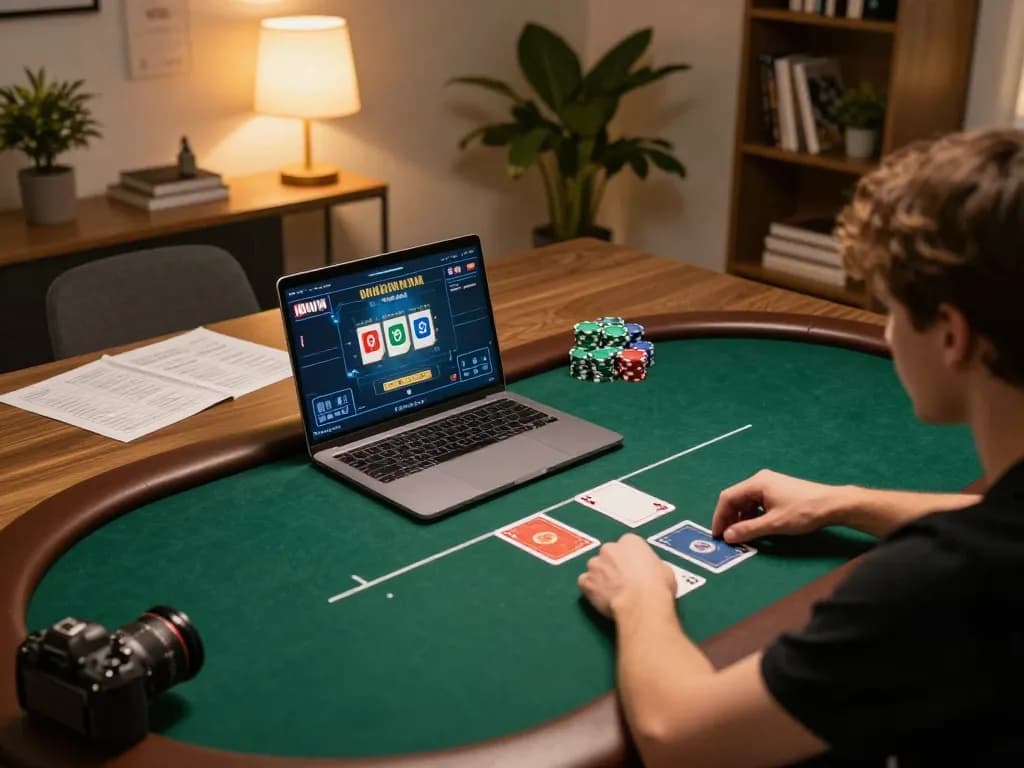 Engaging in strategic online poker gameplay at 98win with clear cards and chips