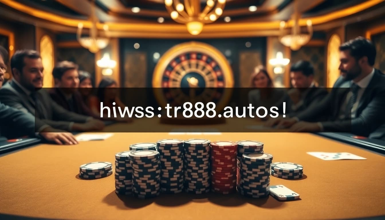 Enjoying poker at https://tr88.autos/, featuring vibrant casino atmosphere and luxury decor.