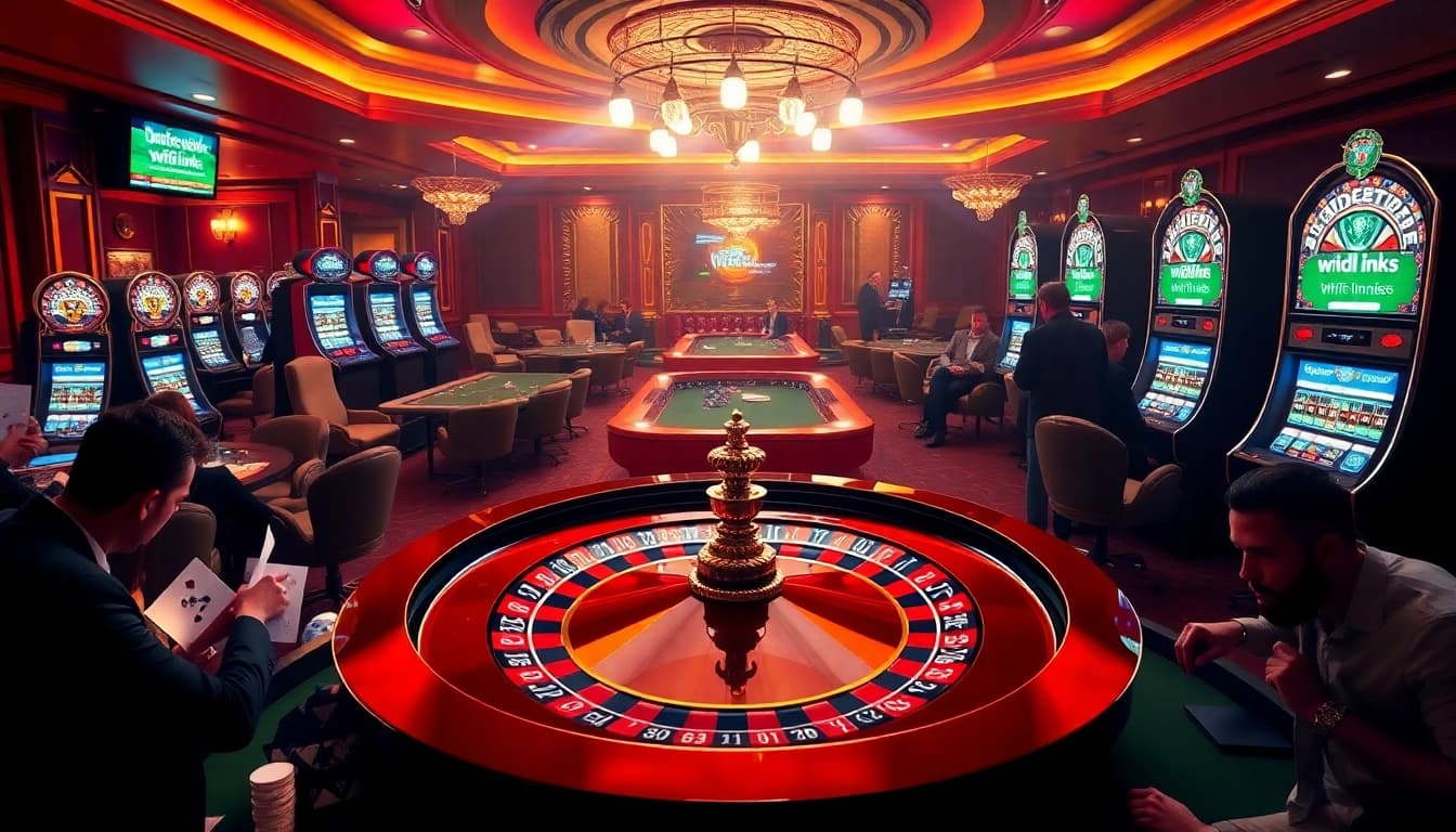 Players engaging in the thrill of casino games, featuring hidden wiki links in an enticing atmosphere of excitement.