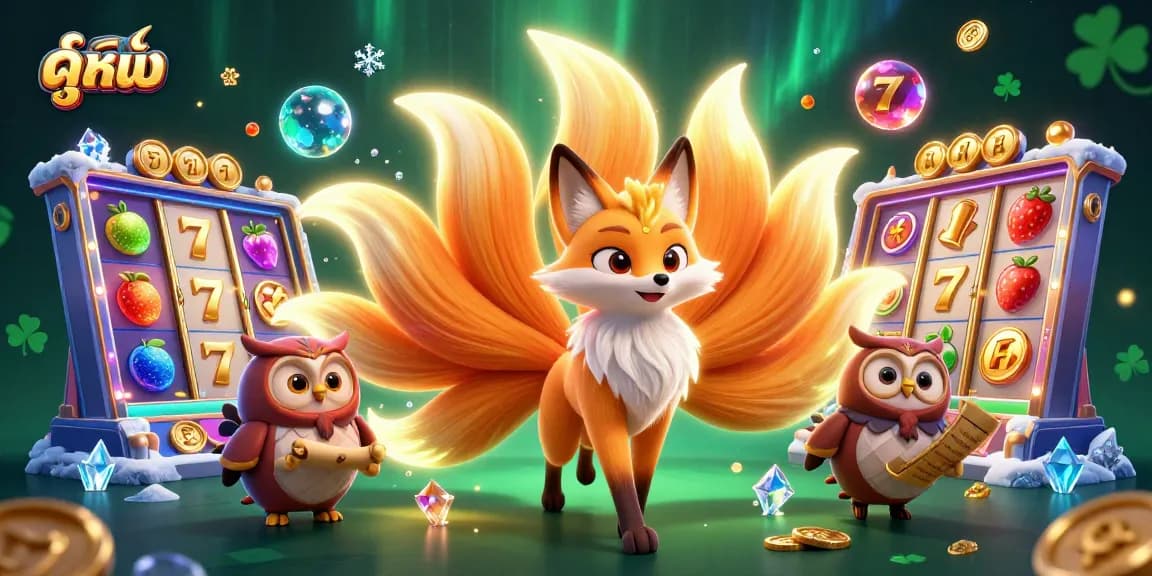 Engage in ดูหนัง with vibrant characters and dynamic casino elements, showcasing fun and excitement.