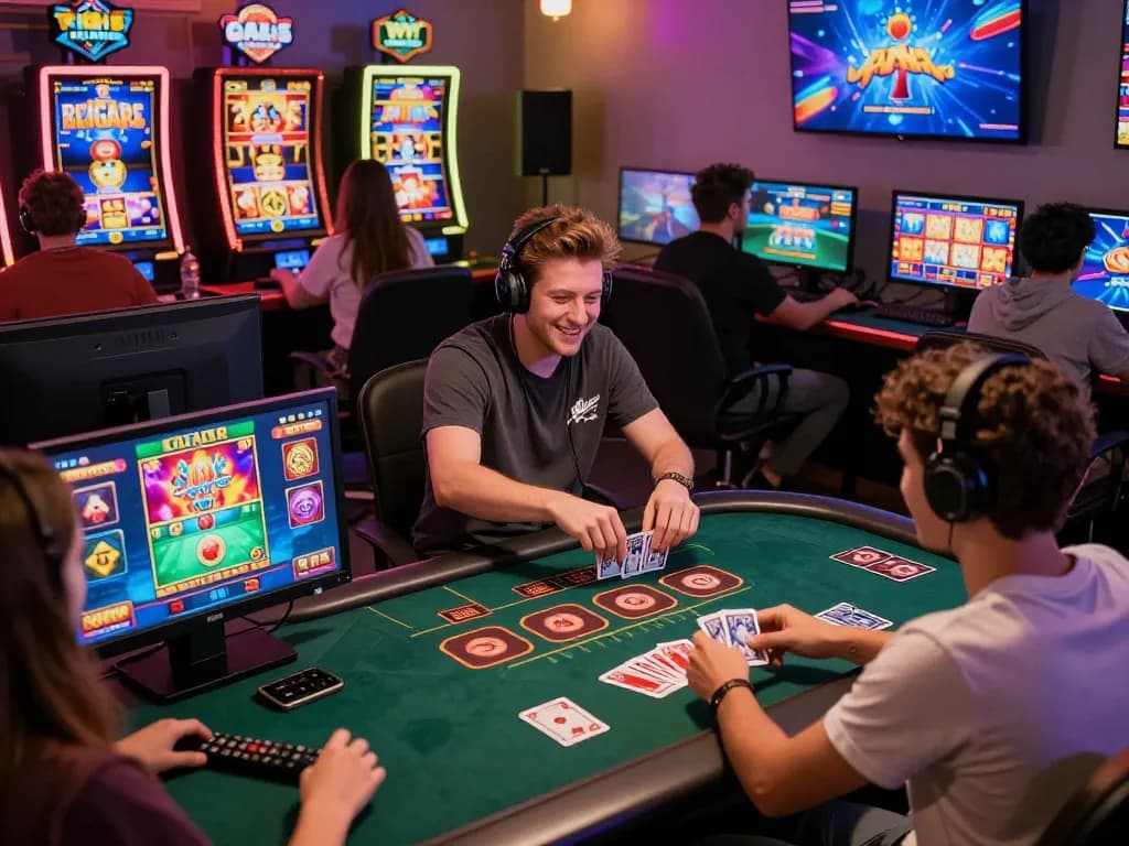 Hitclub online gaming community engaging in live casino and slots with vibrant graphics