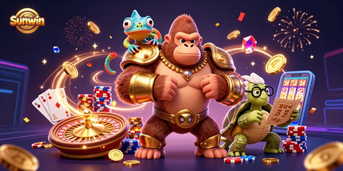 Sunwin players enjoy thrilling gaming with vibrant characters and exciting casino elements.