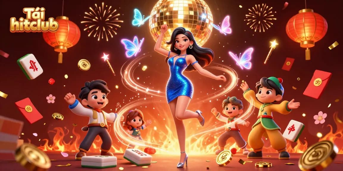 Experience the excitement of gambling with Tải hitclub in a dazzling 3D scene filled with vibrant casino elements.